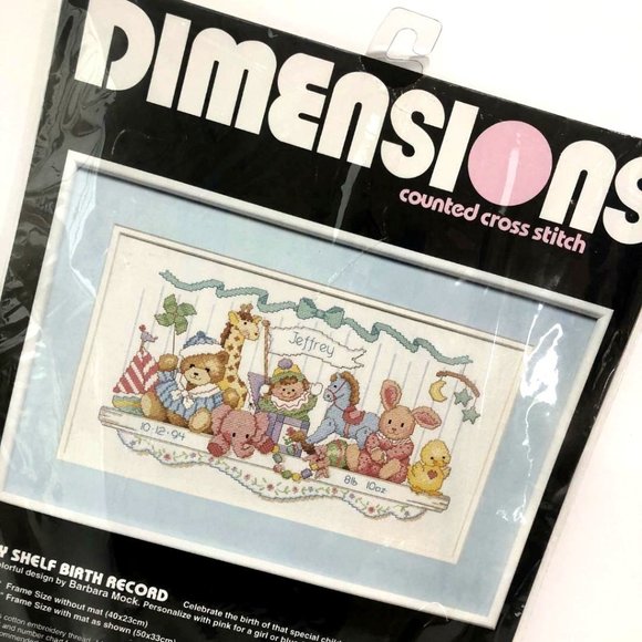Dimensions Office Vtg Dimensions Counted Cross Stitch Baby Birth